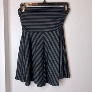 Grey & black tube top